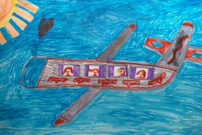 Photo: Drawing of a child detained in Al-Roj camp in Syria.